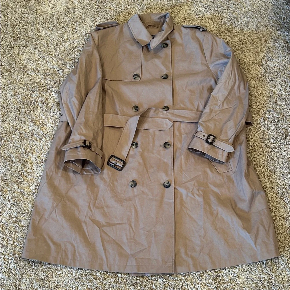 Ralph Lauren Women’s Curve Double Breasted Cotton Blend Trench Coat - Size 3X - Picture 8 of 9